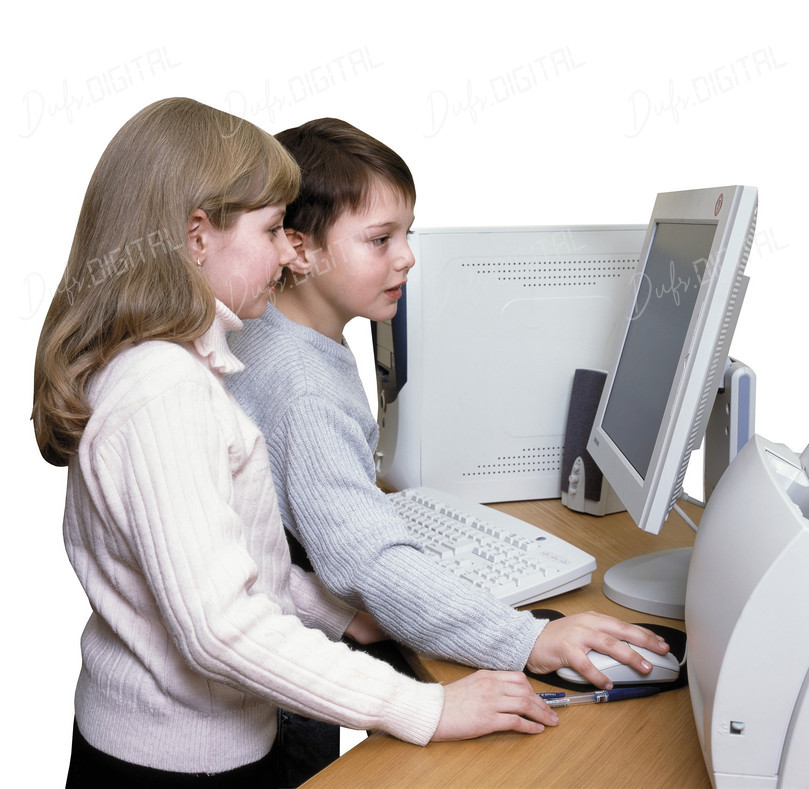 Kids Using Computer
