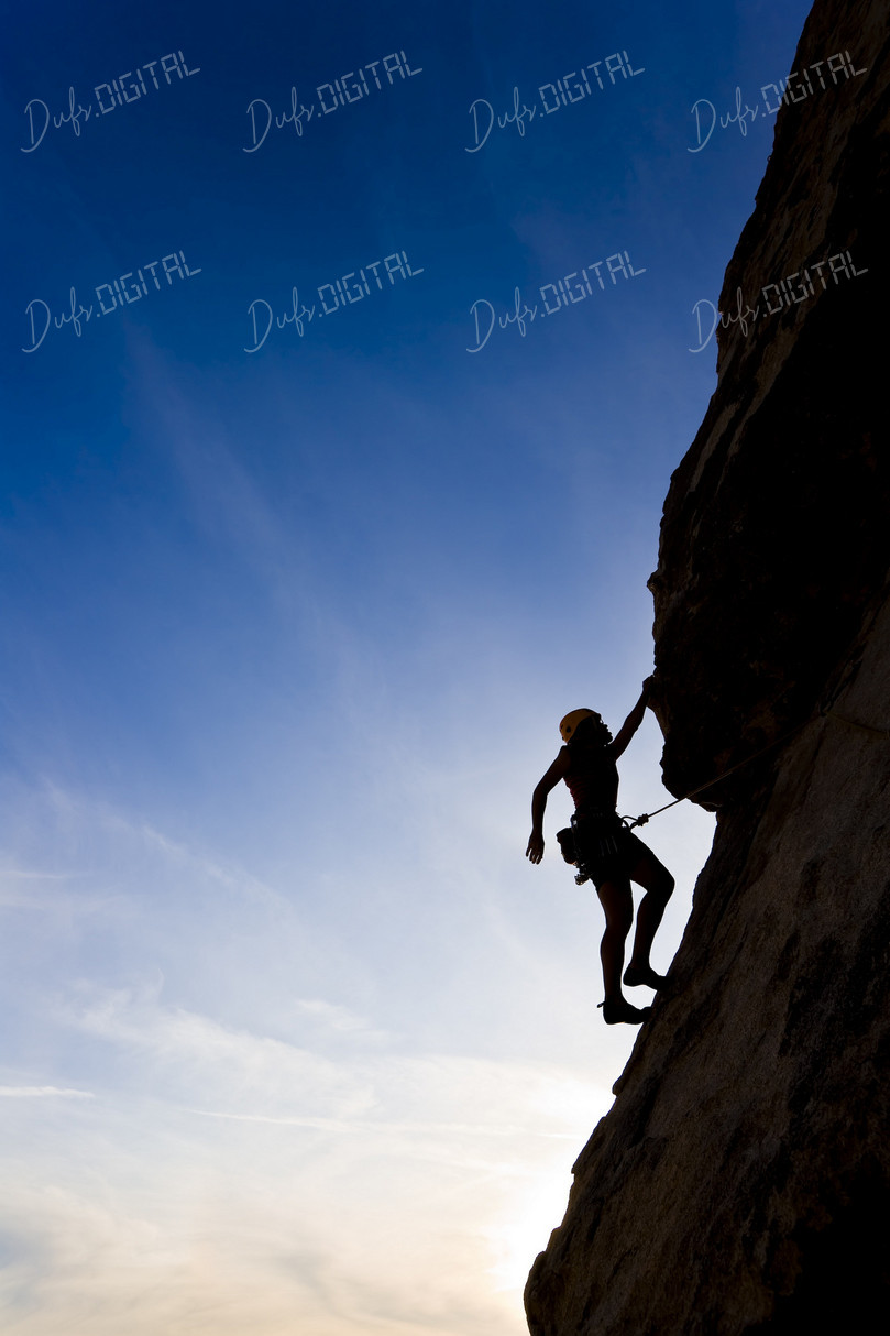 Climber Silhouette at Sunset