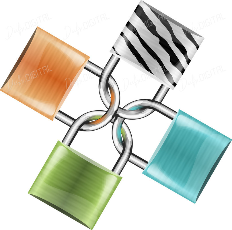 Colorful Padlocks Design