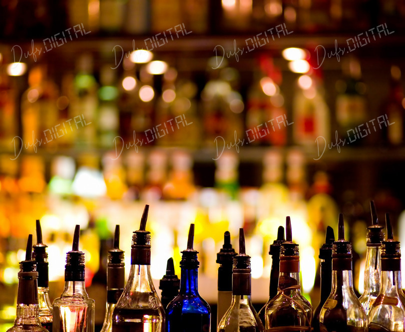 Colorful Bar Bottles