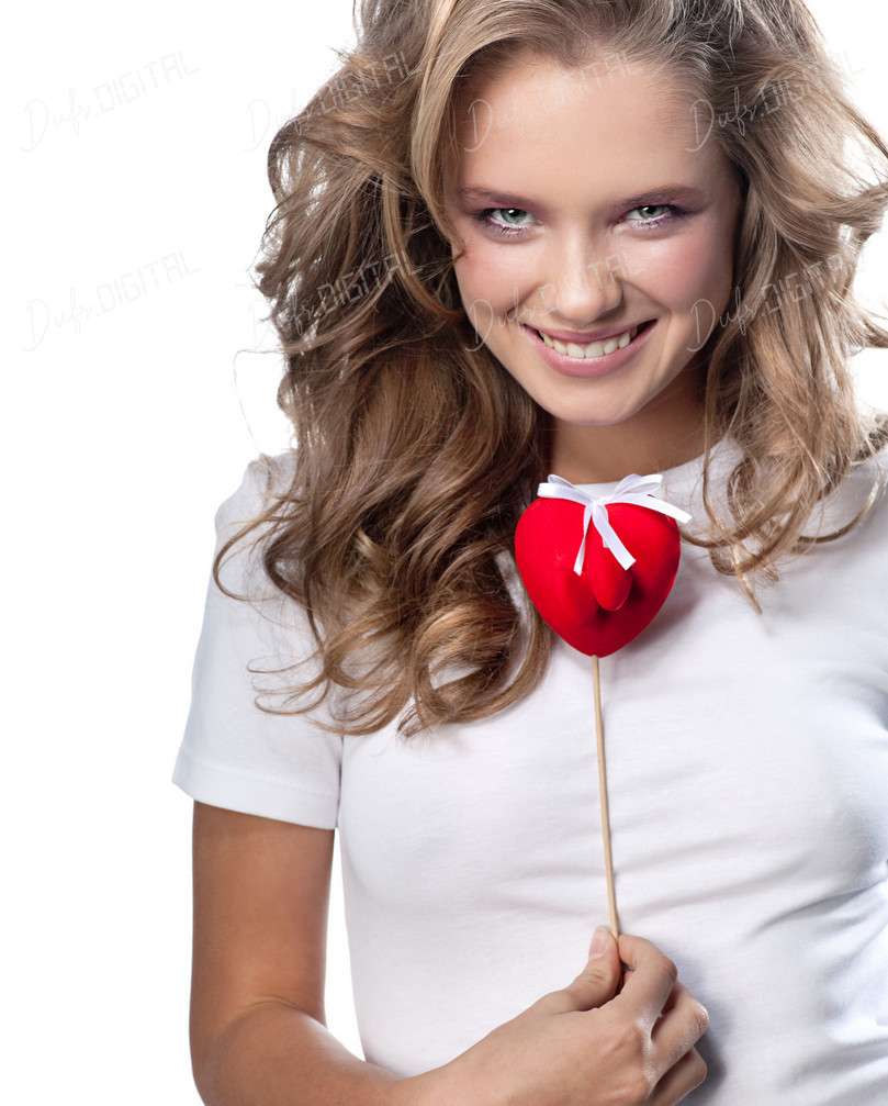 Happy Woman with Heart