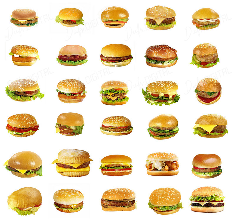 Variety of Burgers