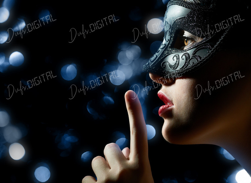 Mysterious Woman with Mask