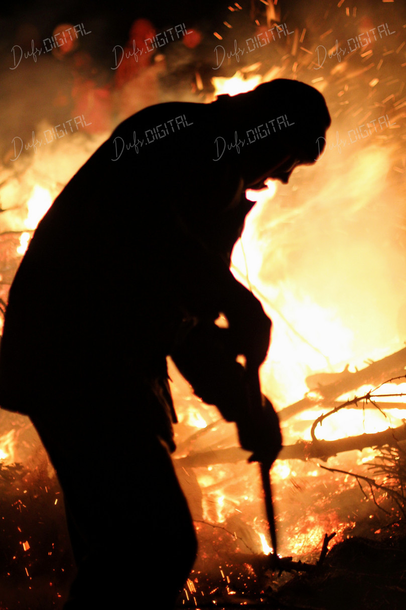 Silhouette by Bonfire