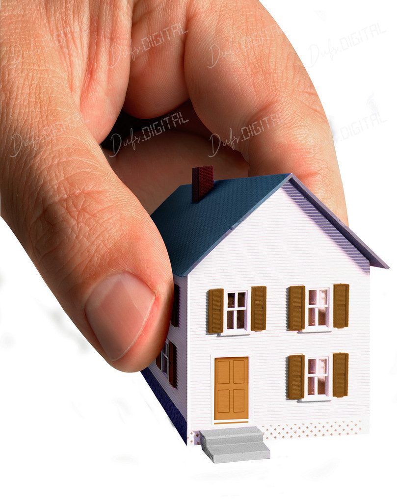 Hand Holding Miniature House