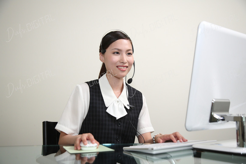 Happy Call Center Agent