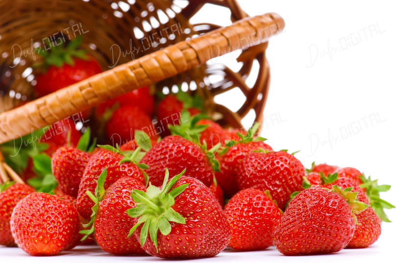 Fresh Strawberries in Basket