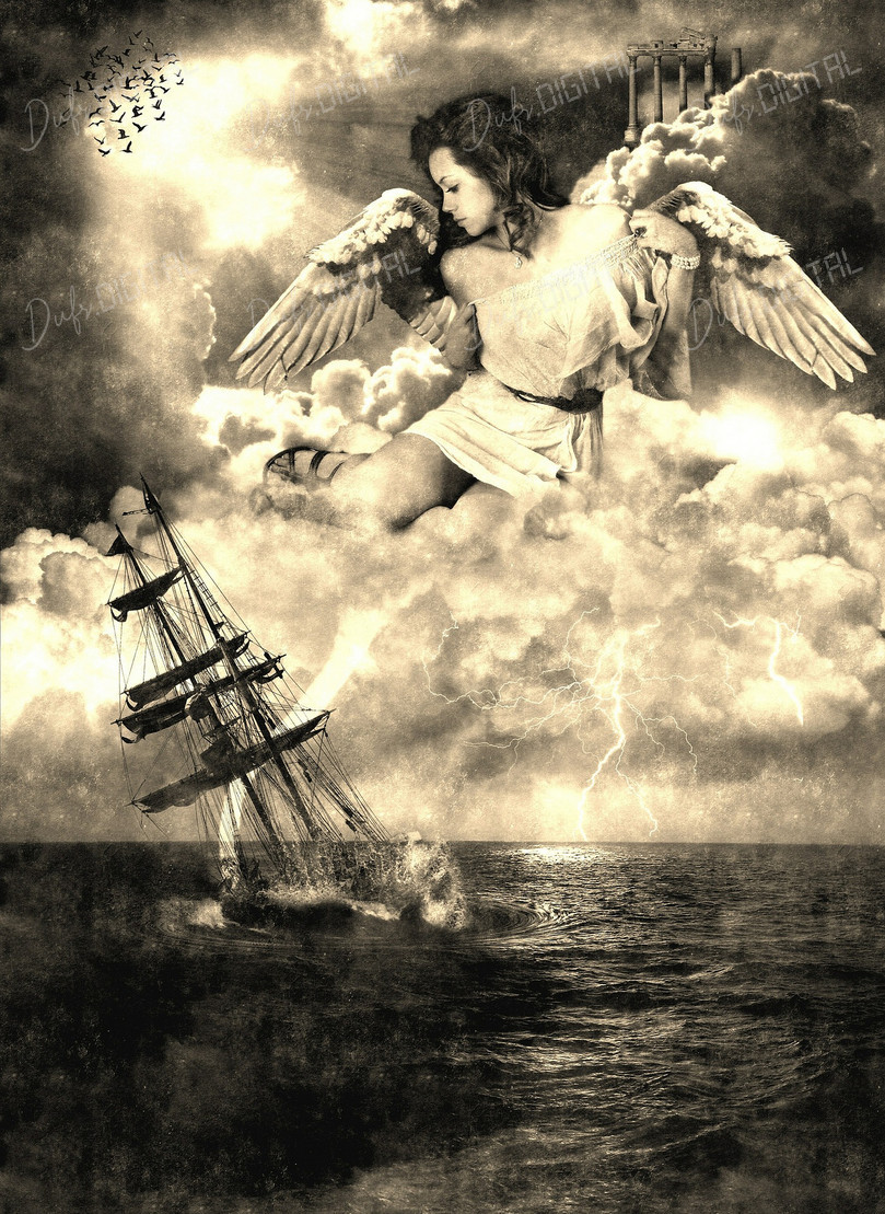 Surreal Angel at Sea