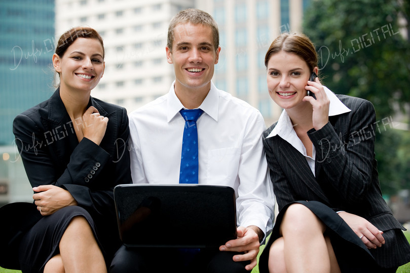 Business Team Outdoor Meeting