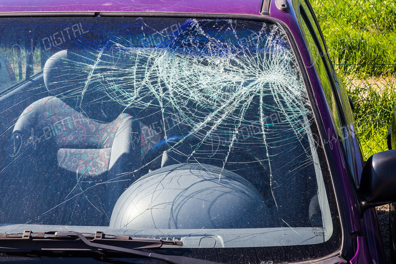 Broken Car Windshield