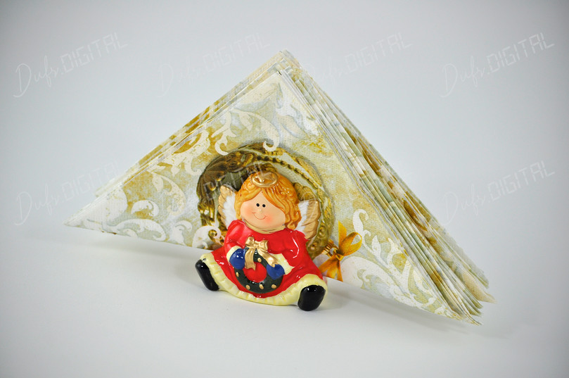 Angel Figurine and Napkins