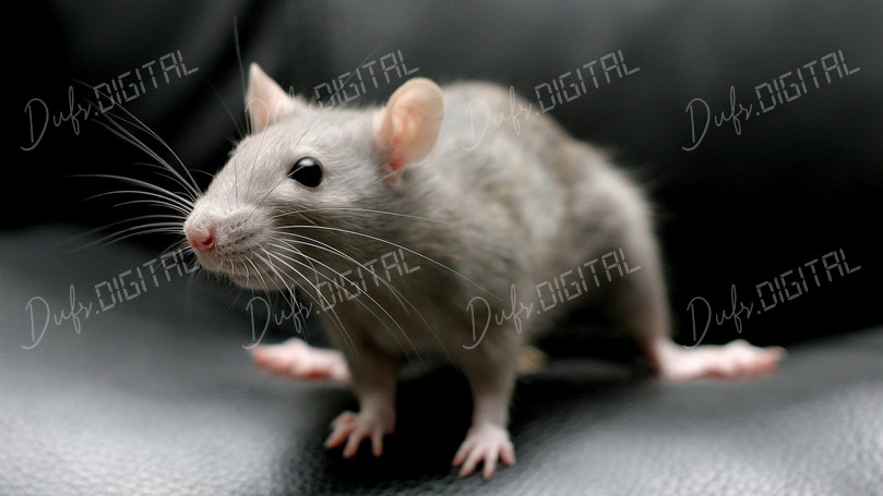 Curious Gray Rat