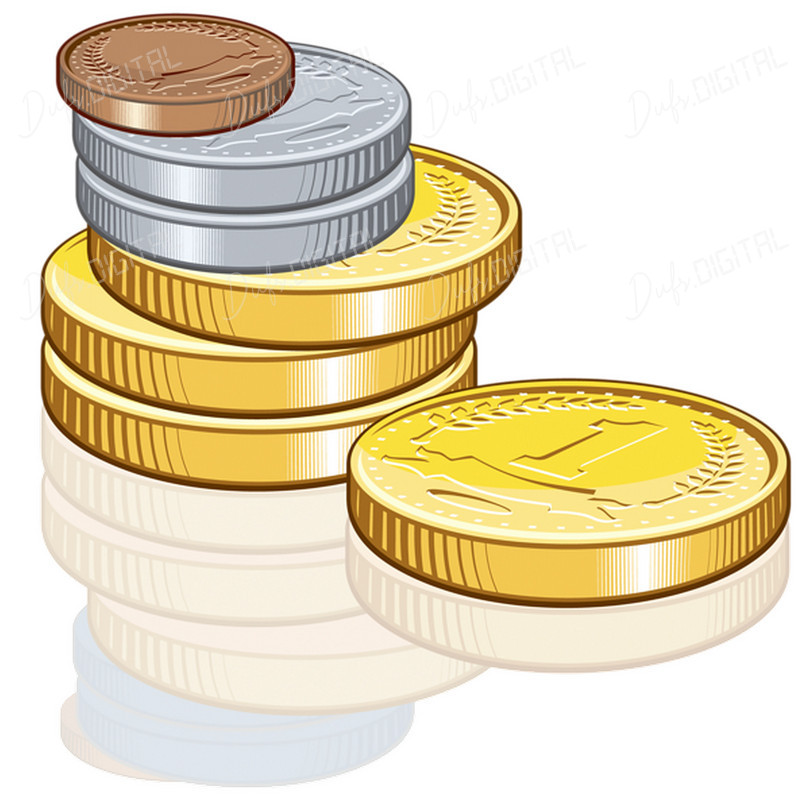Stacked Coins Illustration