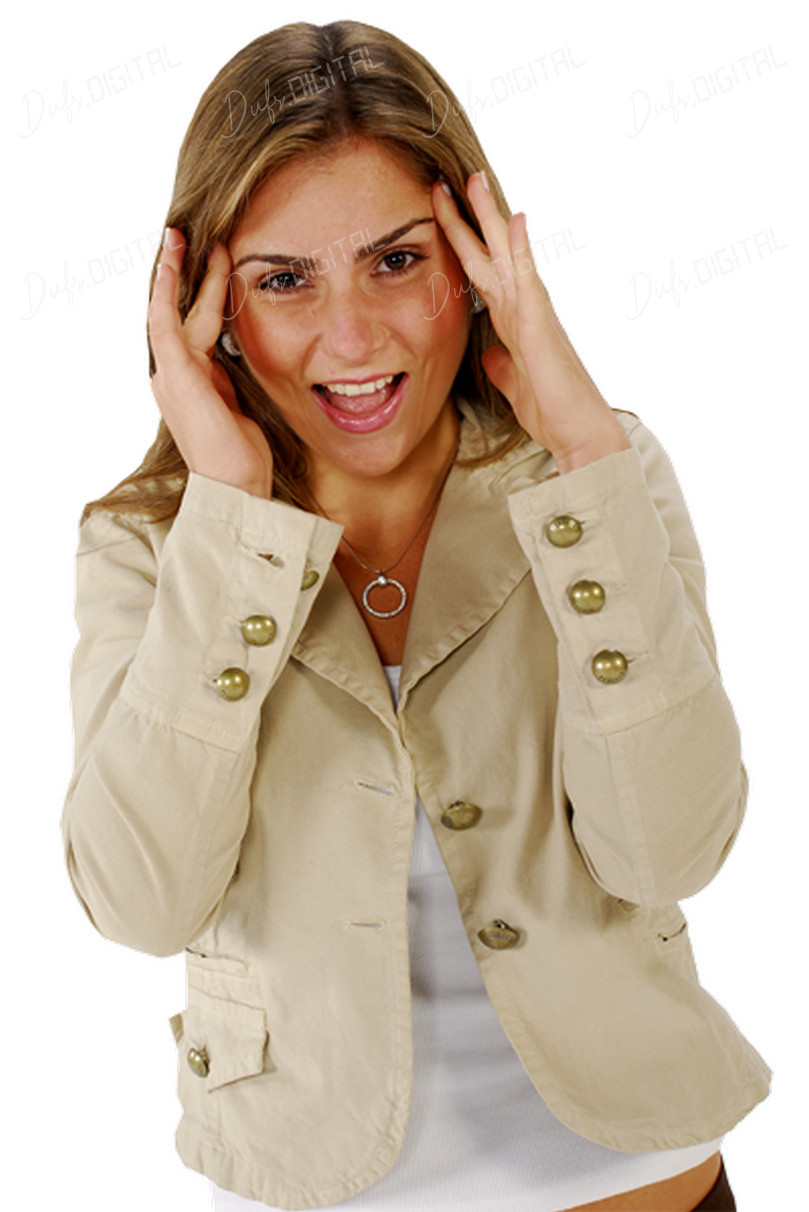 Excited Woman Expressing Joy