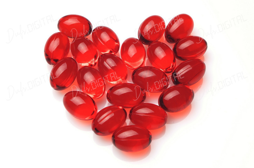 Red Heart Shaped Capsules