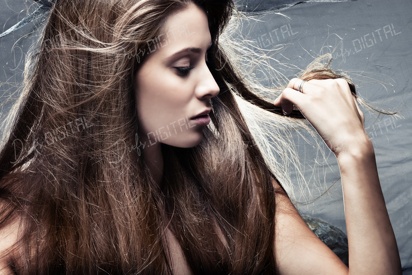 Stylish Woman with Hair