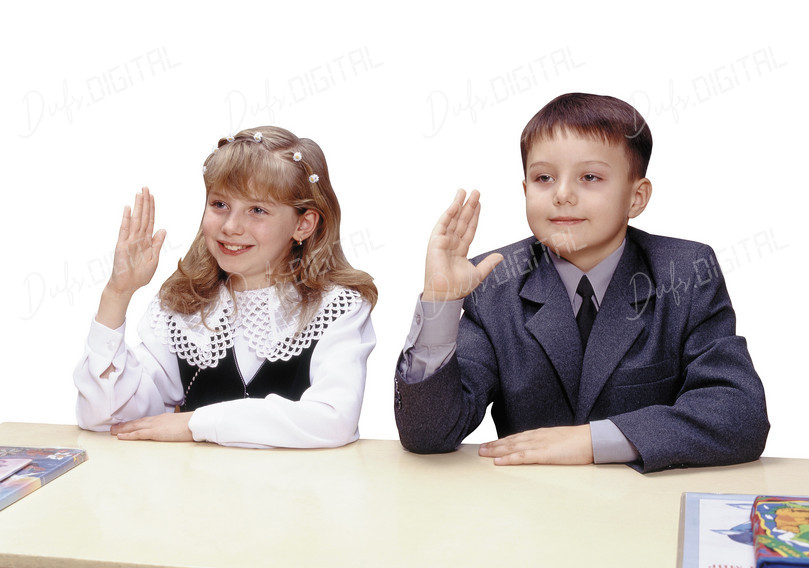 Children Raising Hands