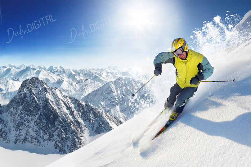 Skiing Downhill Adventure