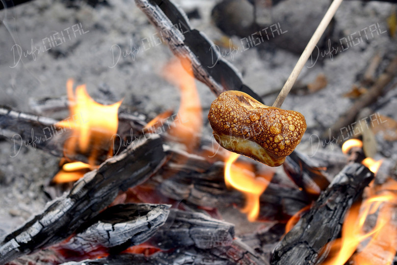 Roasting Snack by Fire