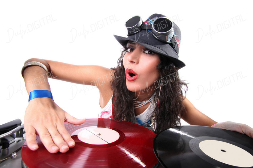 Female DJ in Action