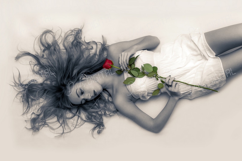 Serene Beauty with Rose