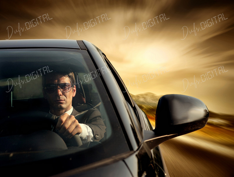 Man Driving Fast