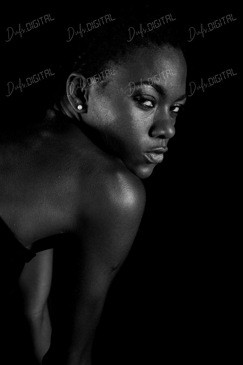 Elegant Portrait in Shadows