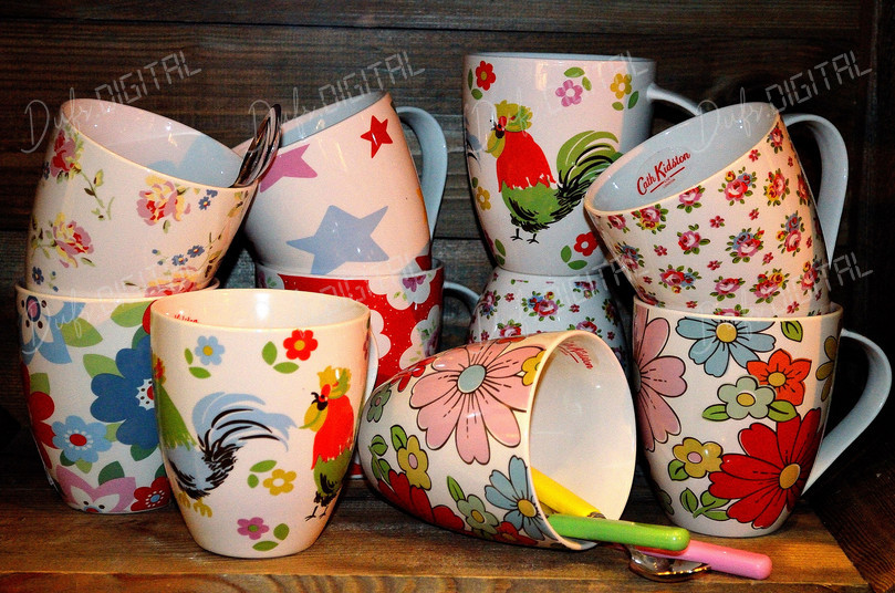 Colorful Floral Mugs
