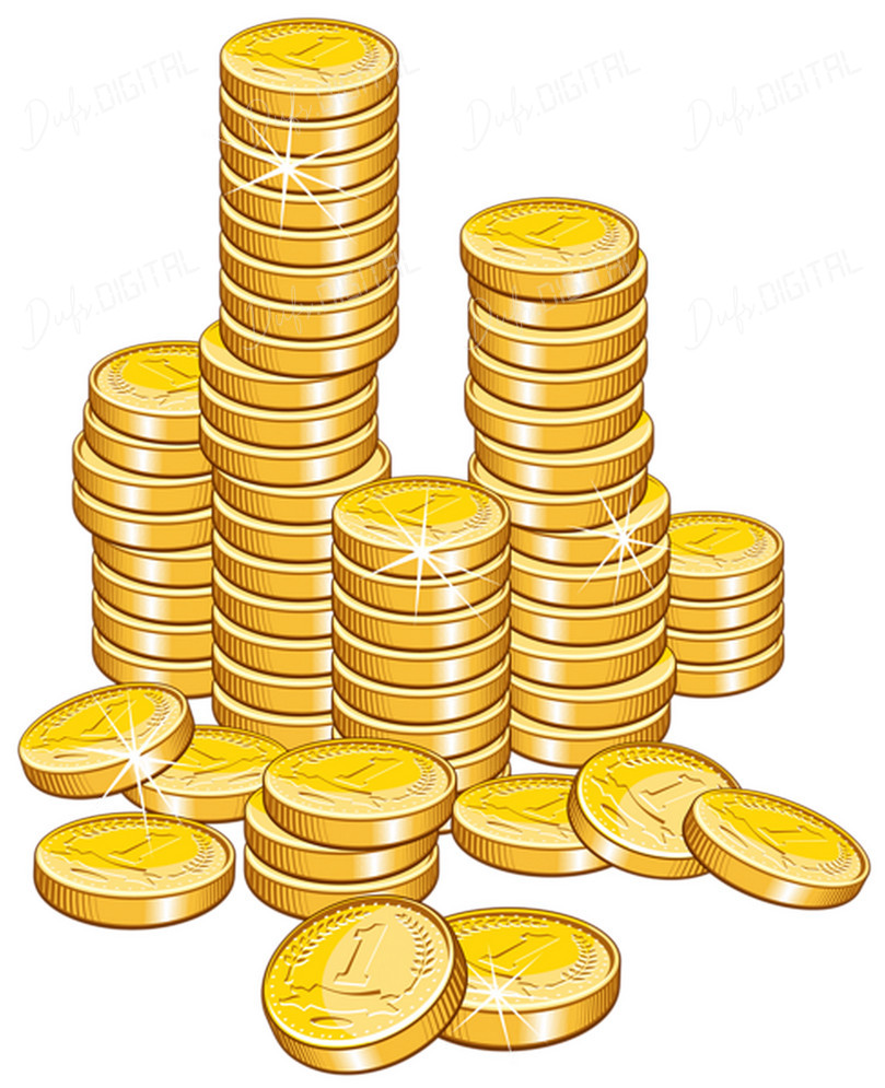 Stacks of Gold Coins