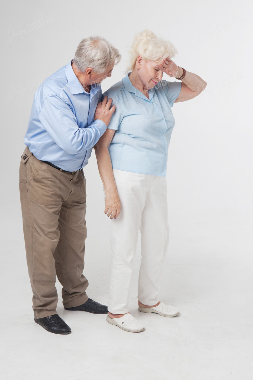 Supportive Elderly Couple