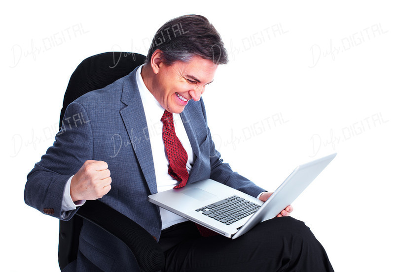 Successful Businessman Celebration