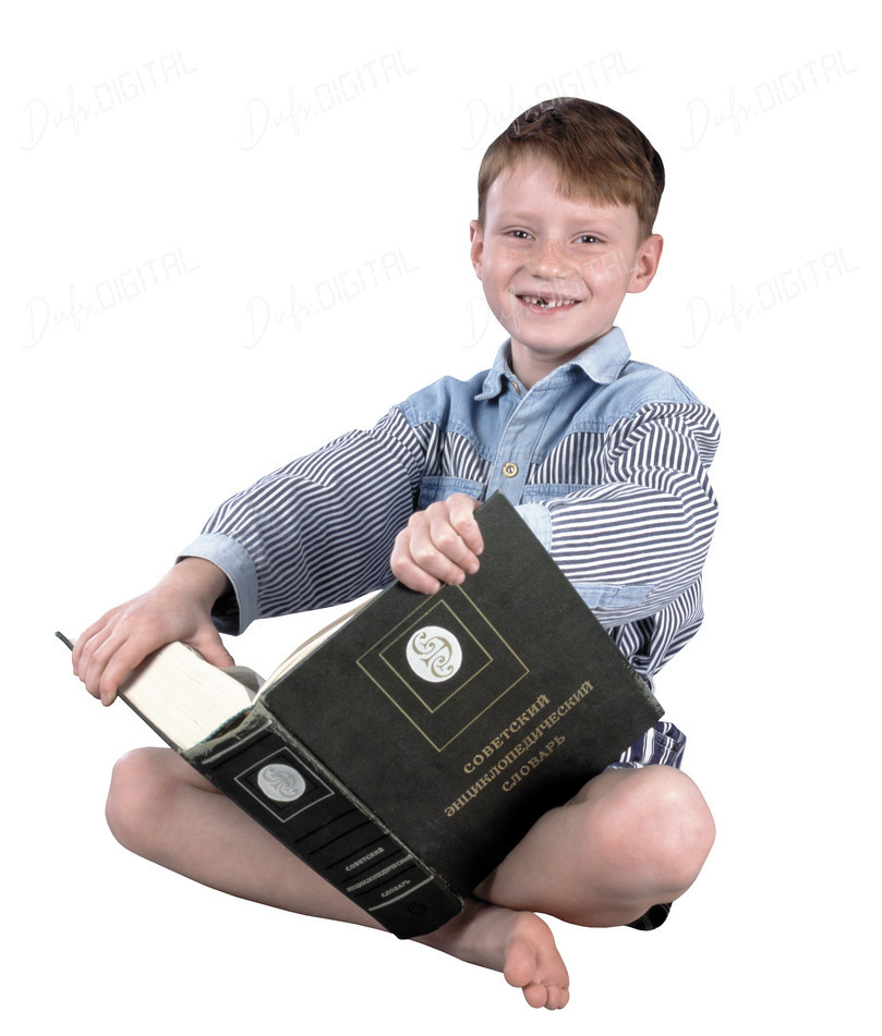 Happy Boy Reading