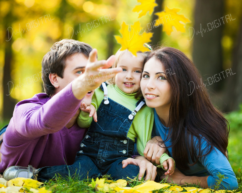Family Enjoying Autumn