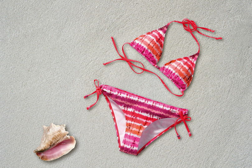 Colorful Swimwear Flatlay
