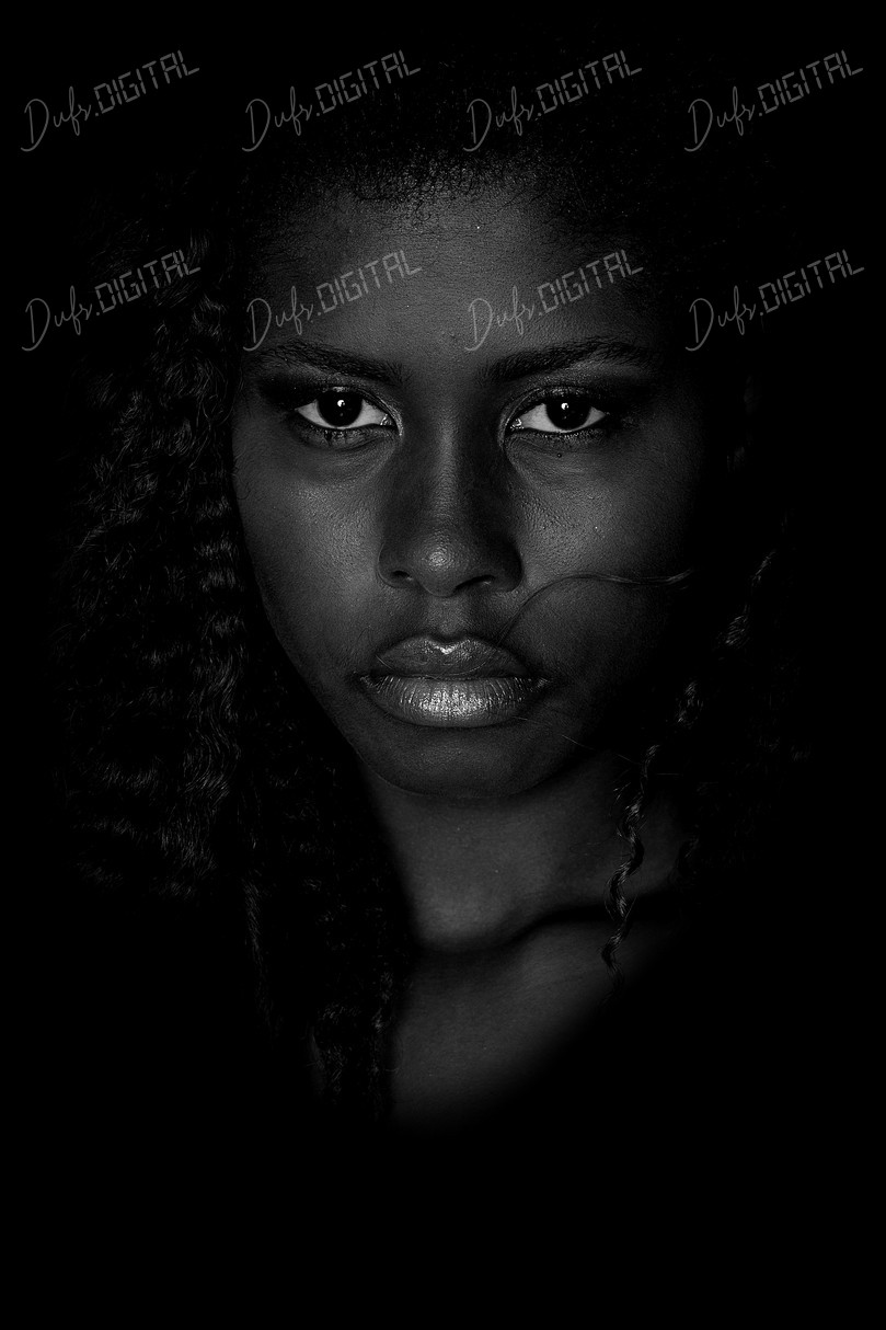 Striking Black and White Portrait