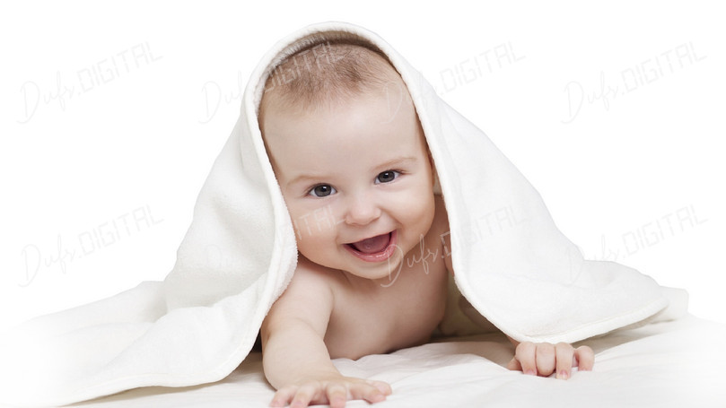 Happy Baby Under Blanket