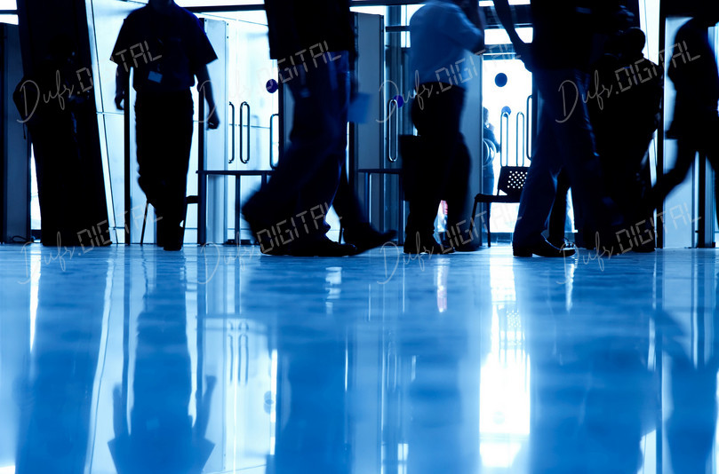 People Walking Indoors