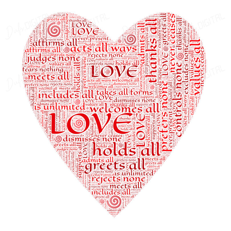 Heartfelt Love Typography