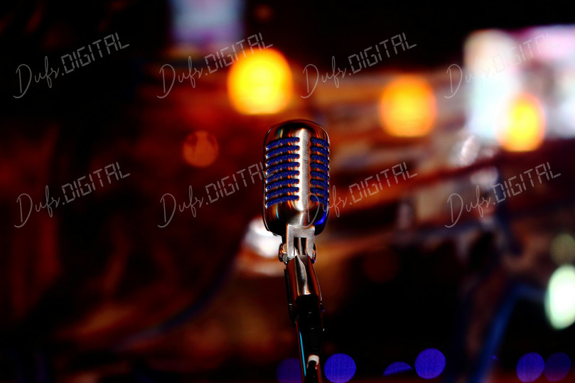 Vintage Microphone Close-up