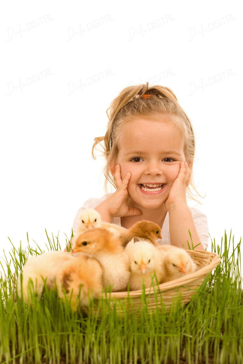 Girl with Chicks