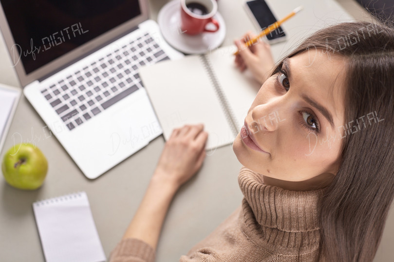 Focused Student Working