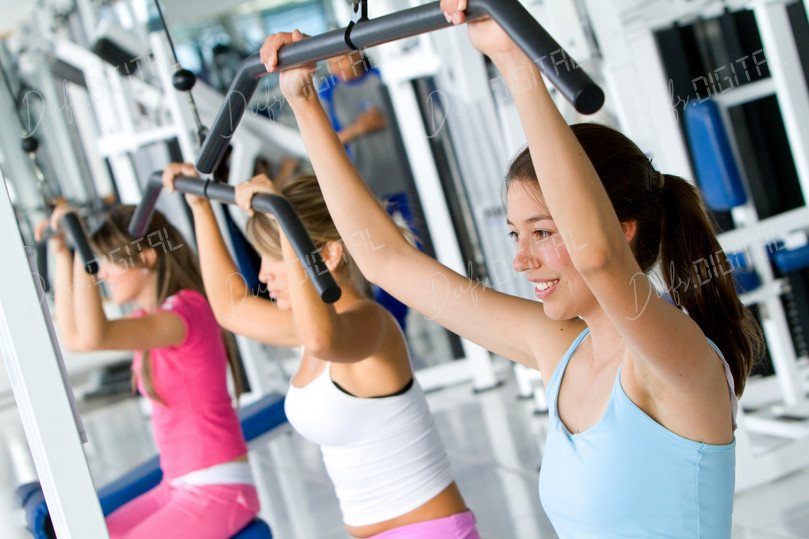 Women Exercising at Gym