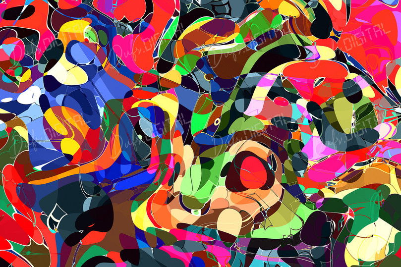 Vibrant Abstract Color Swirls
