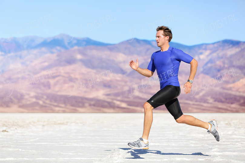 Man Running in Desert