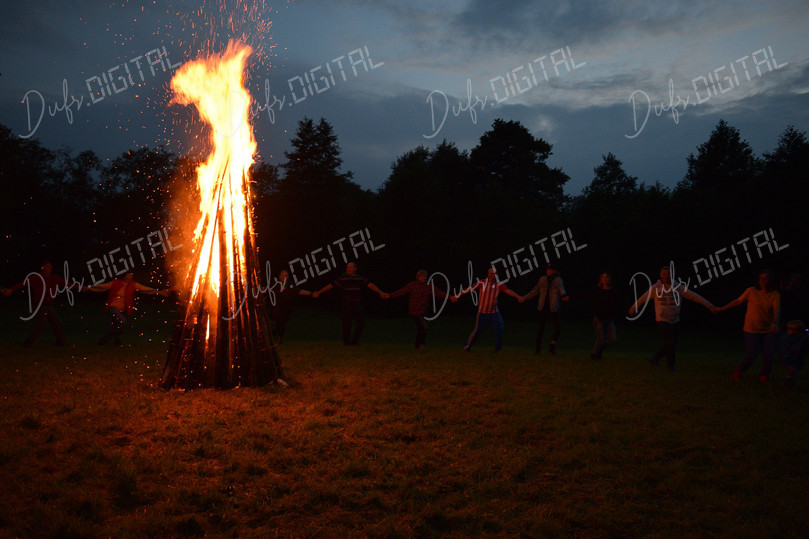 Group Around Bonfire