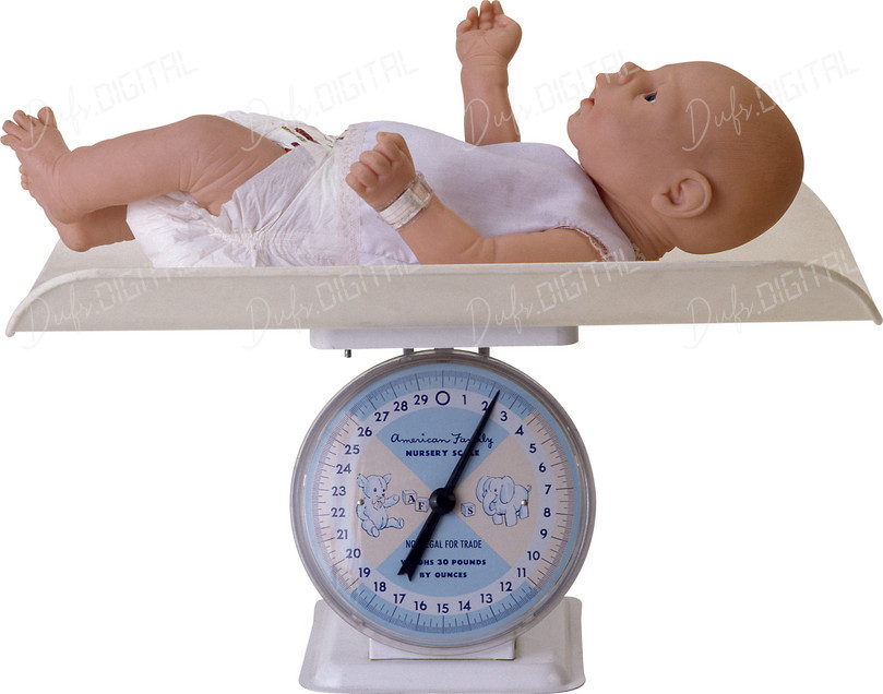 Infant on Weighing Scale