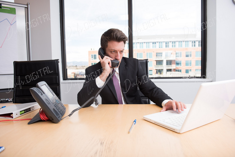Businessman on Phone Call