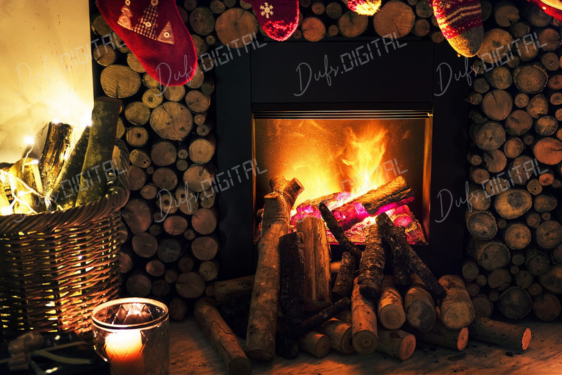 Cozy Winter Fireplace