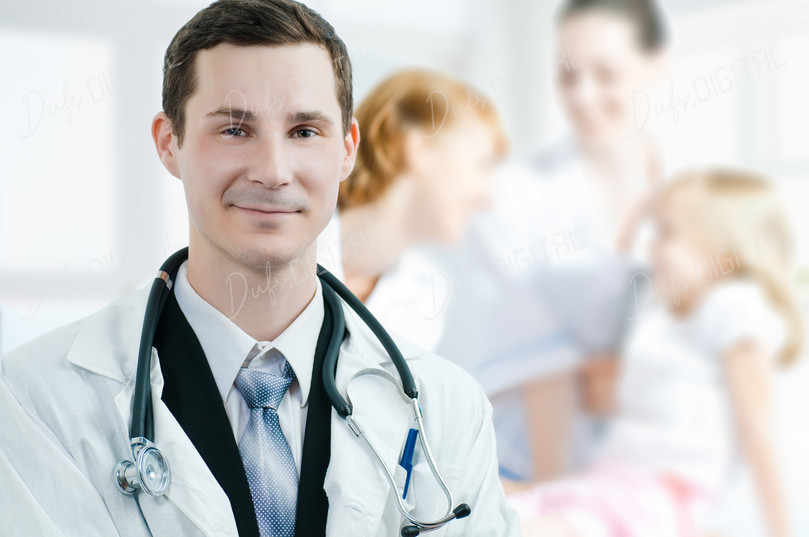 Smiling Doctor in Clinic