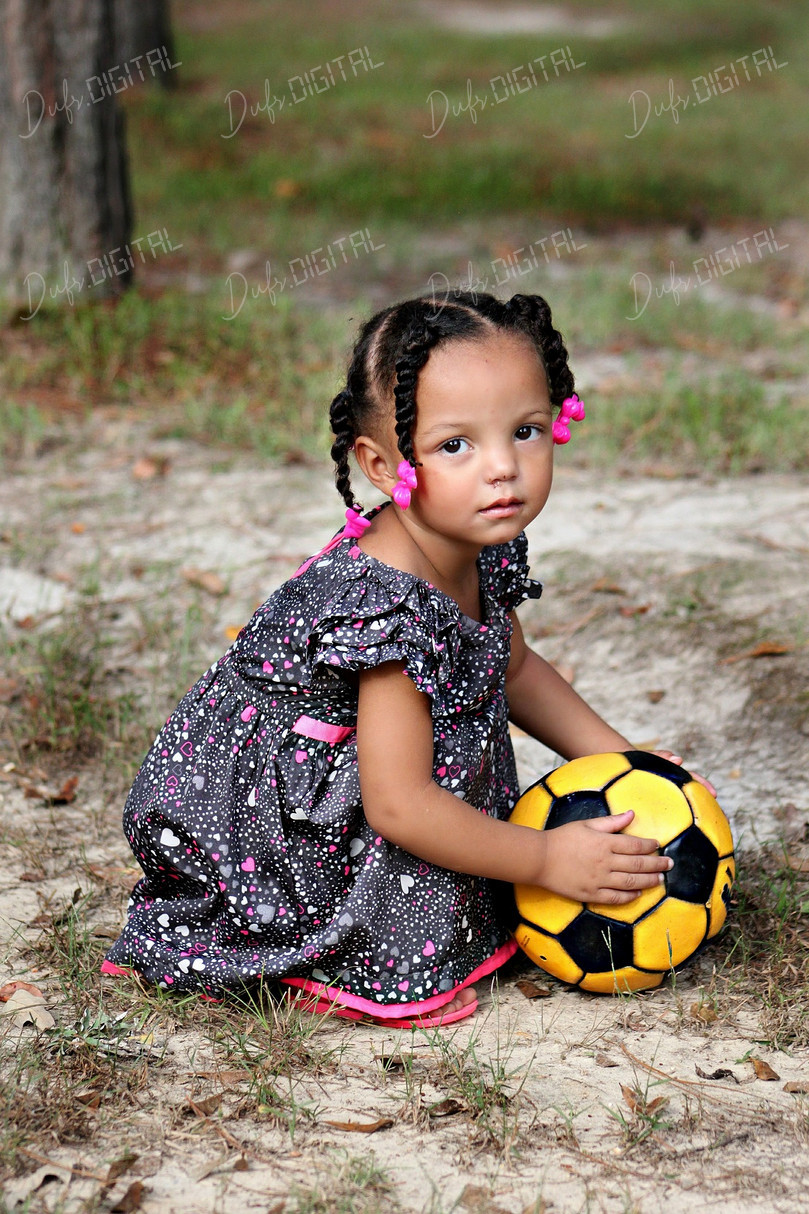 Girl with Soccer Ball